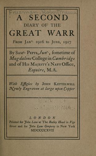 A second diary of the great warr from Jany, 1916 to June, 1917