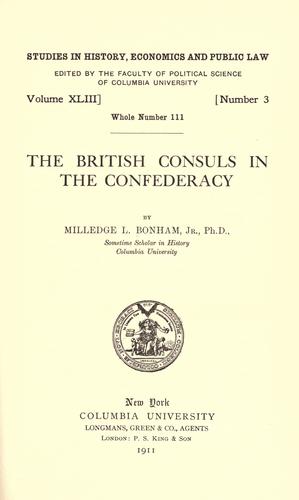 The British consuls in the confederacy