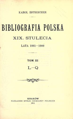 Bibliografia polska XIX. stulecia