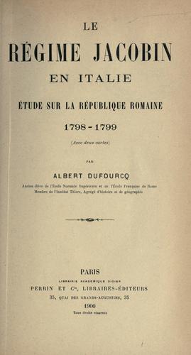 Le regime jacobin en Italie