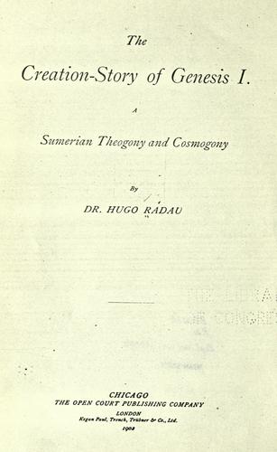 The creation-story of Genesis I