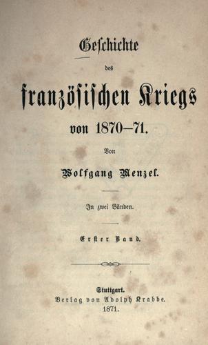 Geschichte des französischen Kriegs von 1870-71
