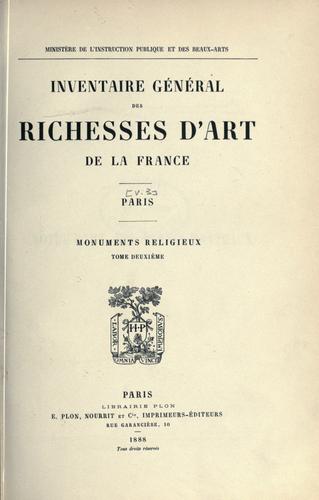 Inventaire général des richesses d'art de la France