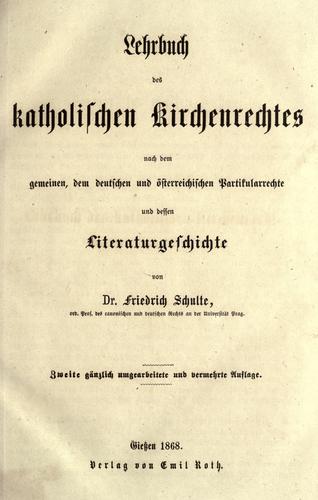 Lehrbuch des katholischen Kirchenrechtes