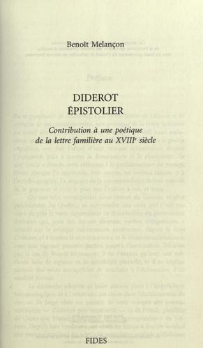 Diderot épistolier