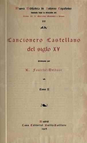 Cancionero castellano del siglo 15