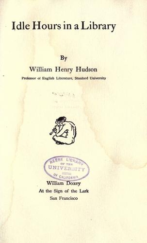 Idle hours in a library