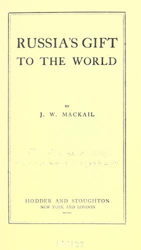 Russia's gift to the world
