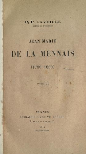 Jean-Marie de la Mennais, 1780-1860