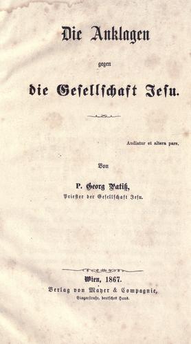 Die Anklagen gegen die Gesellschaft Jesu