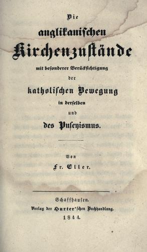 Die anglikanischen Kirchenzust©·ande