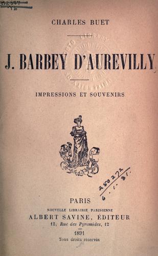 J. Barbey d'Aurevilly