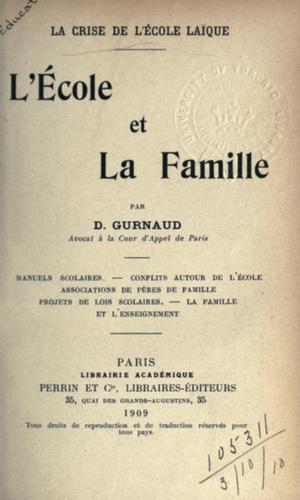 L' école et la famille