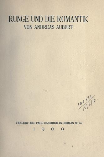 Runge und die Romantik