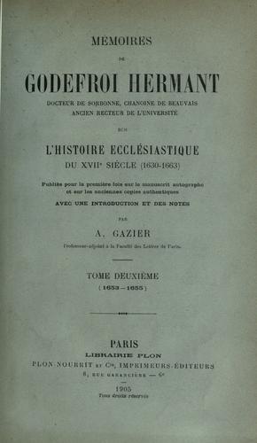Mémoires sur l'histoire ecclésiastique du XVIIe siècle