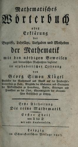 Mathematisches Woerterbuch