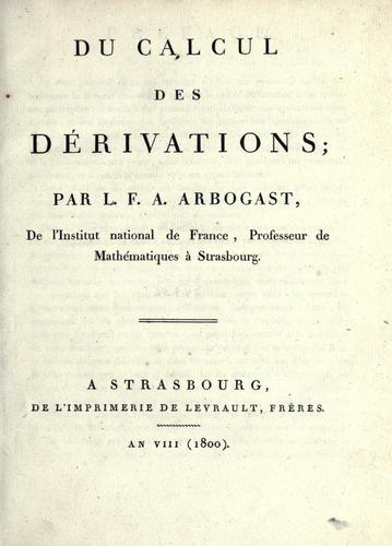 Du calcul des dérivations
