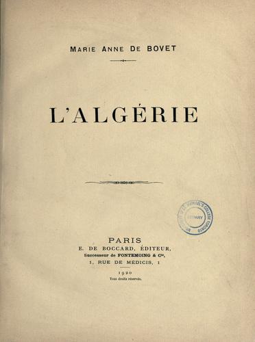 L' Algérie