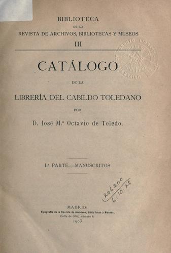 Catalogo de la Librería del Cabildo Toledano