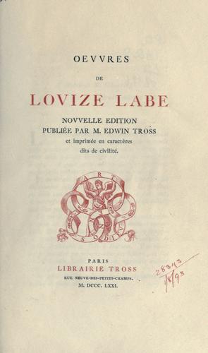Oeuvres de Lovize Labe
