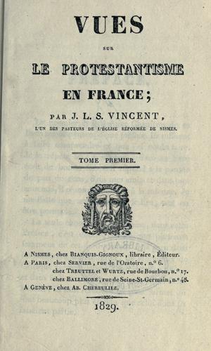 Vues sur le protestantisme en France