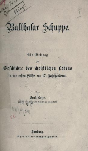 Balthasar Schuppe