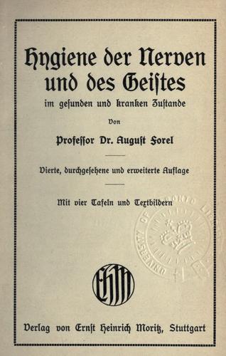 Hygiene der Nerven und des Geistes im gesunden und kranken Zustande