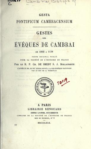 Gesta pontificum cameracensium