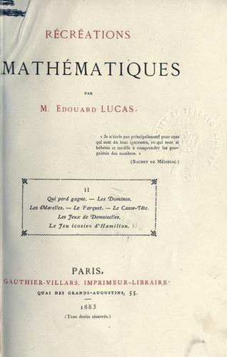 Récréations mathématiques