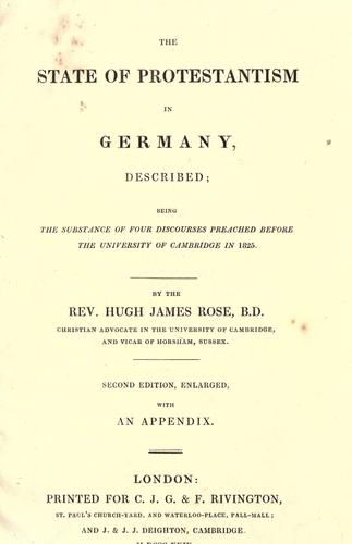 The state of Protestantism in Germany described