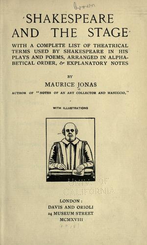Shakespeare and the stage