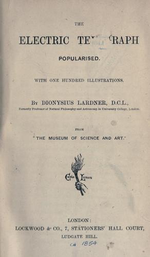 The electric telegraph popularised
