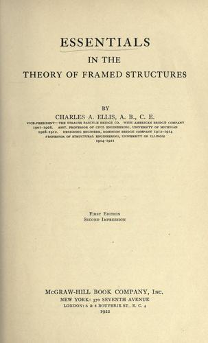 Essentials in the theory of framed structures