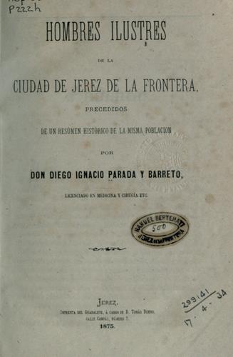 Hombres ilustres de la ciudad de Jerez de la Frontera