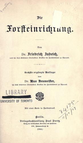 Die Forsteinrichtung