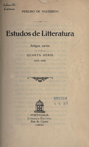 Estudos de litteratura