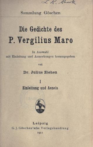 Die Gedichte des P. Vergilius Maro