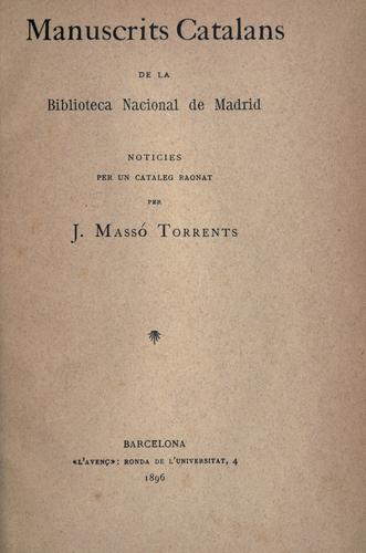 Manuscrits catalans de la Biblioteca Nacional de Madrid