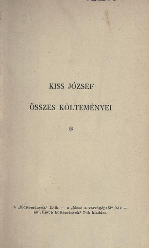 Kiss József összes költeményei