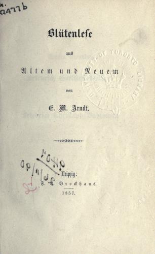 Blütenlese aus Altem und Neuem