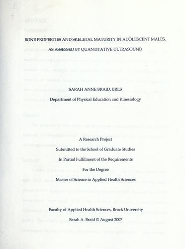 Bone properties and skeletal maturity in adolescent males, as assessed by quantitative ultrasound