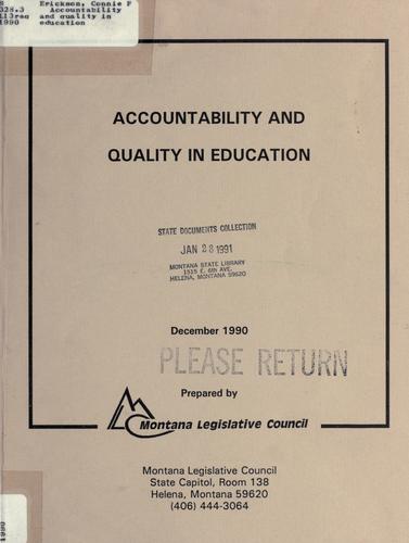 Accountability and quality in education