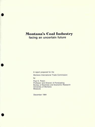 Montana's coal industry, facing an uncertain future
