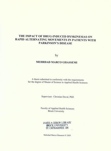 The impact of drug-induced dyskinesias on rapid alternating movements in patients with Parkinson's disease