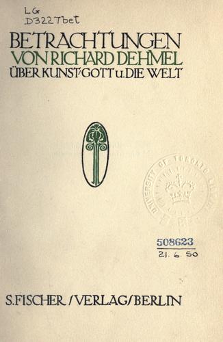 Betrachtungen über Kunst
