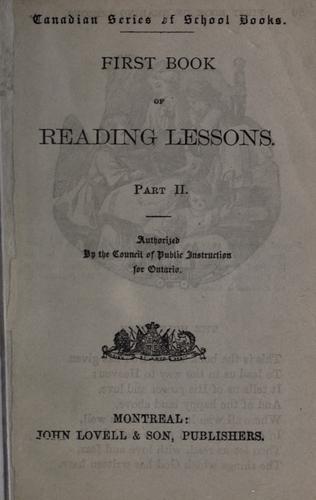 First book of reading lessons, part II