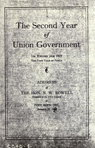 The second year of Union government