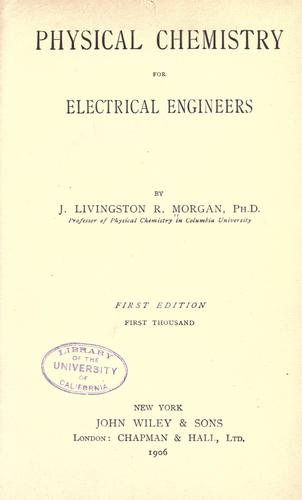 Physical chemistry for electrical engineers