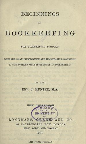 Beginnings in bookkeeping for commercial schools ...