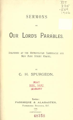 Sermons on our Lord's parables